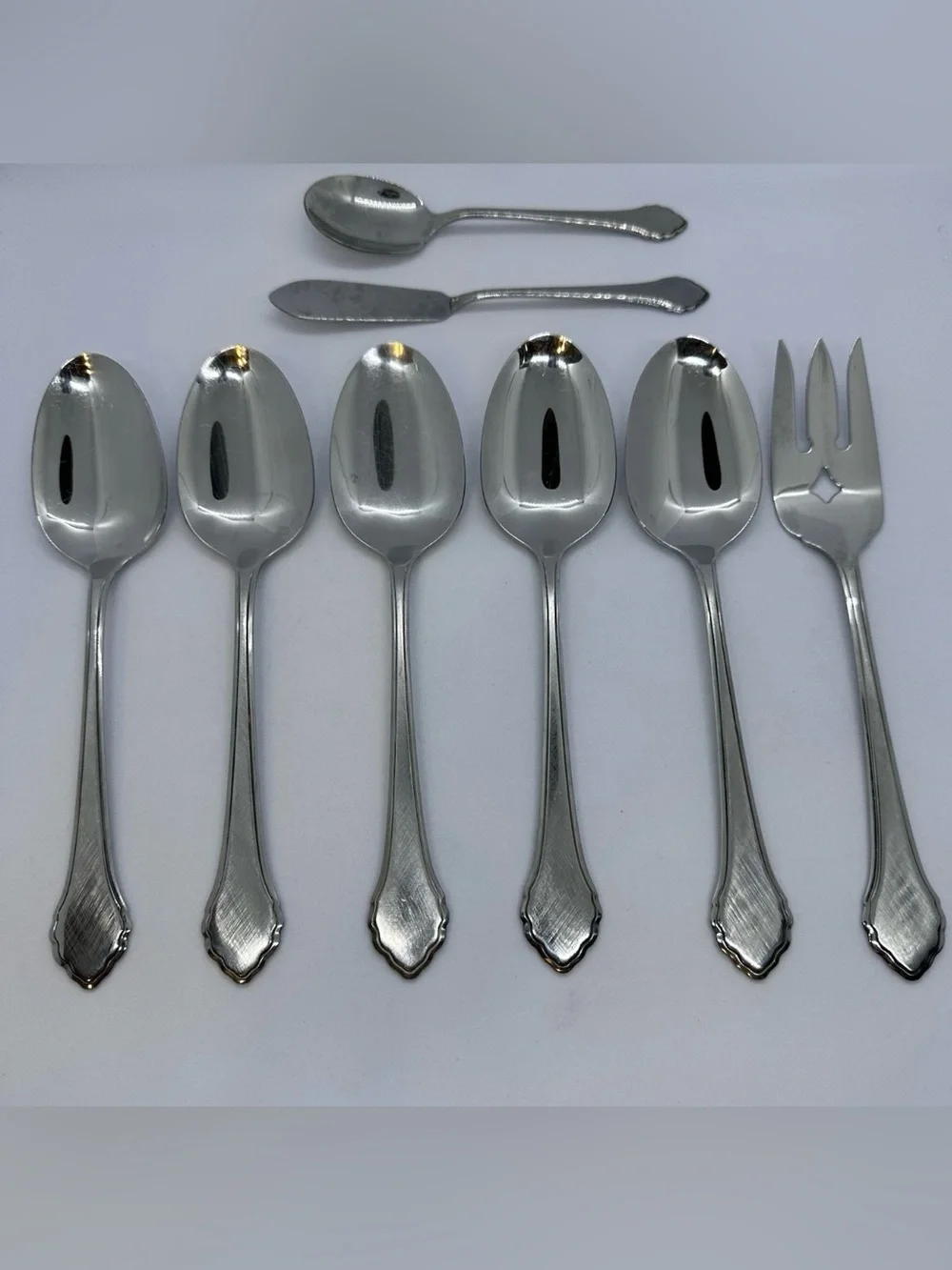 Oneida SUMMER MIST AUTUMN GLOW Stainless Flatware Serving Pieces Lot/8 Wm Rogers